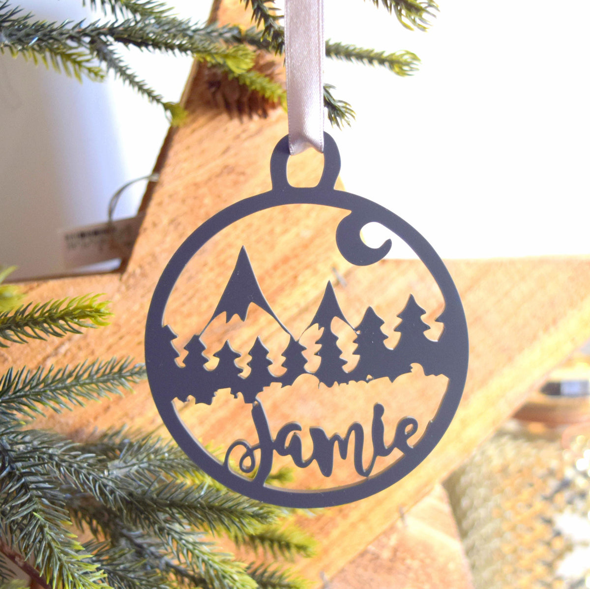 Personalised Mountain Christmas Decoration