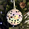 Personalised Black And White Spot Bauble