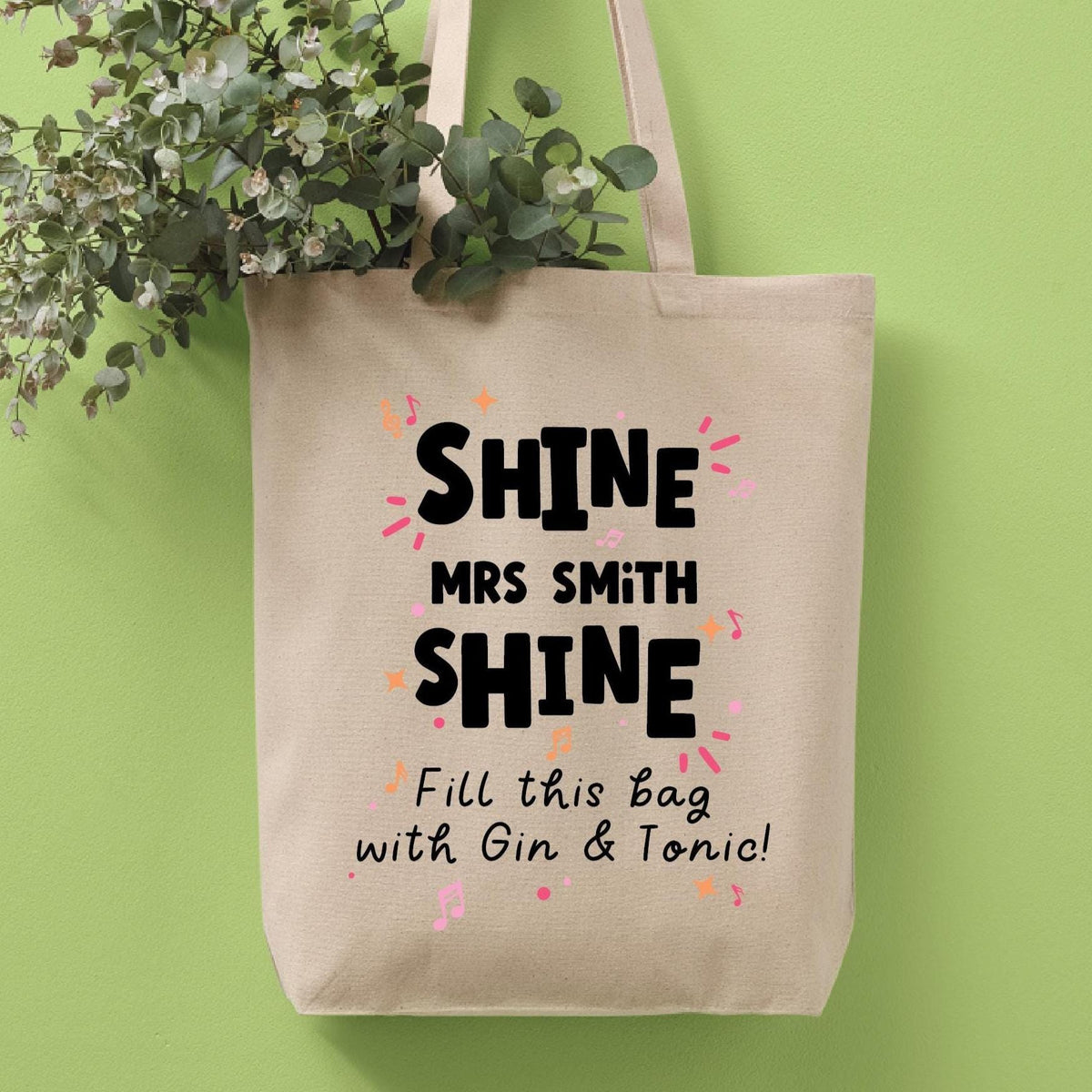 Personalised Shine Jesus Shine Teacher Tote Bag