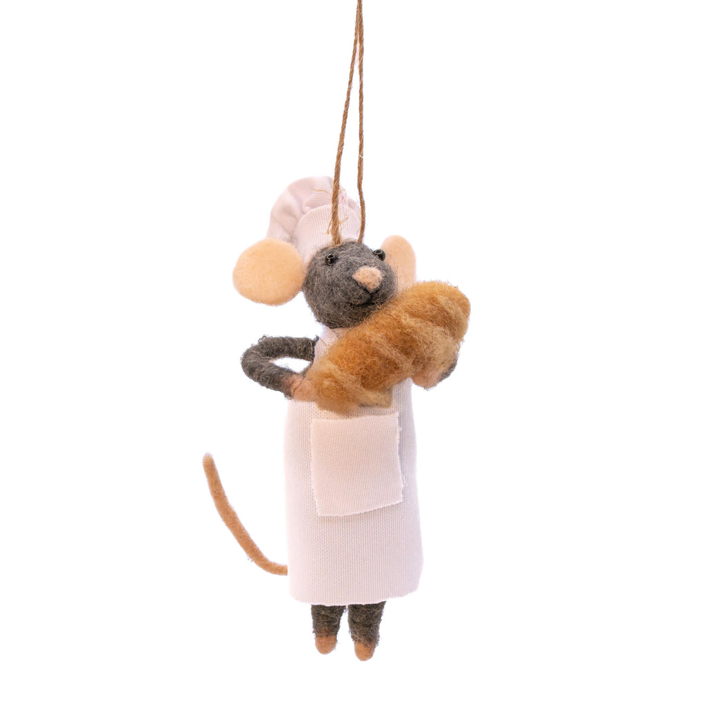 Personalised Sourdough Baking Mouse Christmas Decoration