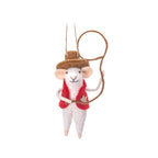 Personalised Cowboy Sheriff Mouse Felt Decoration