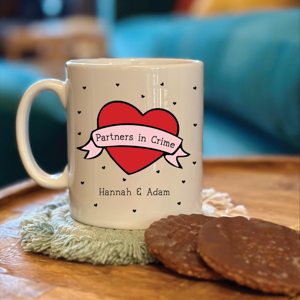 Personalised Partners In Crime Mug For Friend