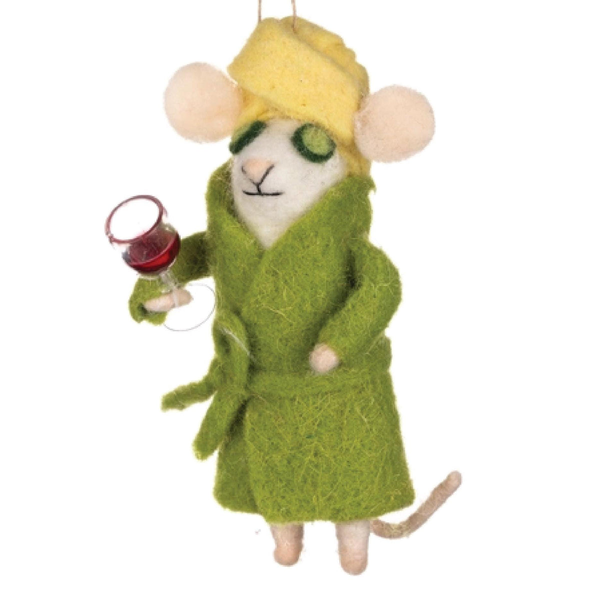 Personalised Felt Spa Mouse Christmas Decoration