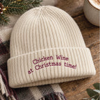 Chicken Wine At Christmas Time Winter Hat