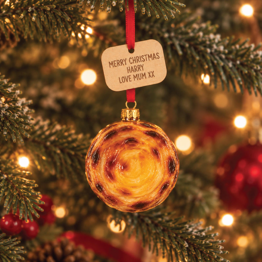 Personalised Pastel De Nata Christmas Bauble