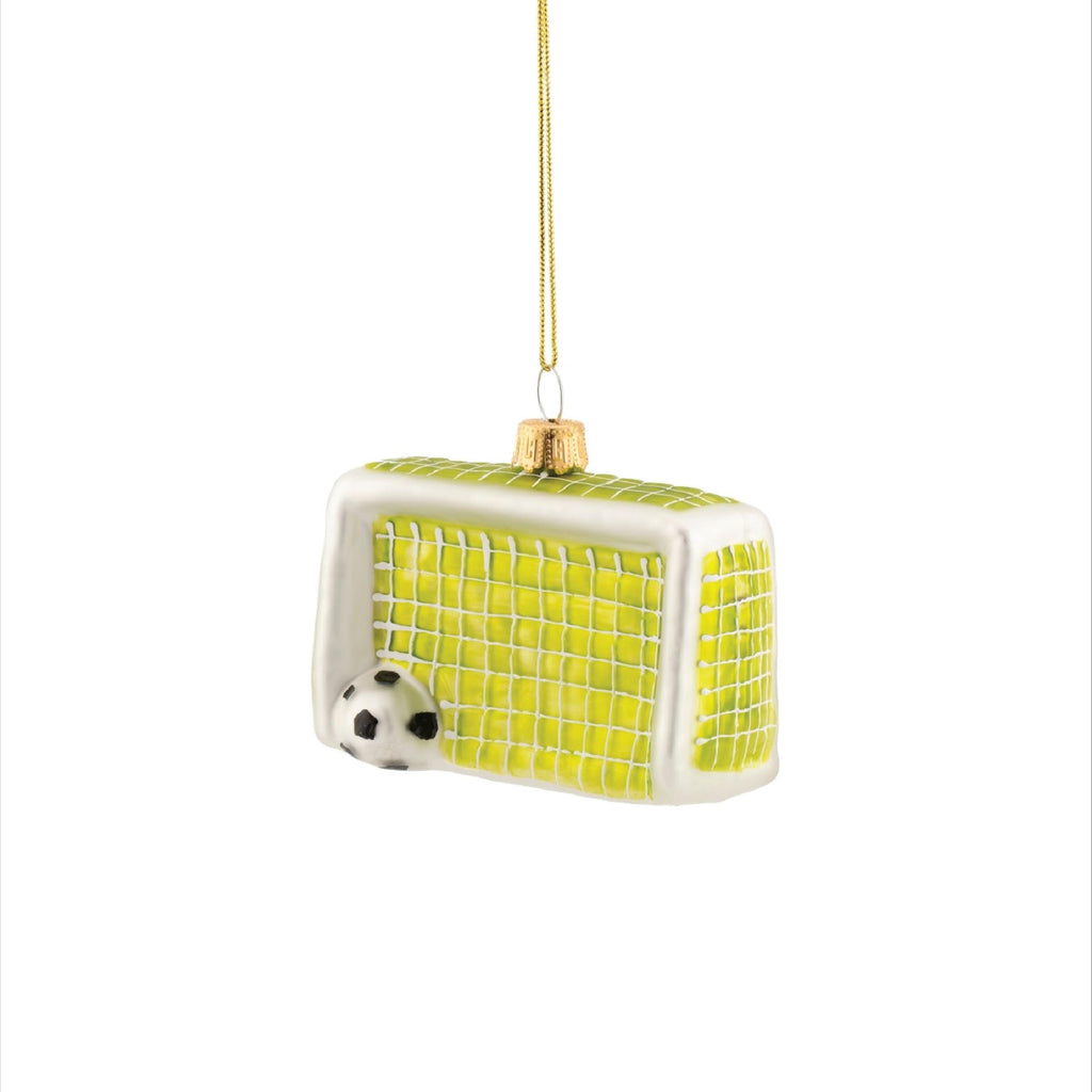 Personalised Football Goal Shaped Bauble
