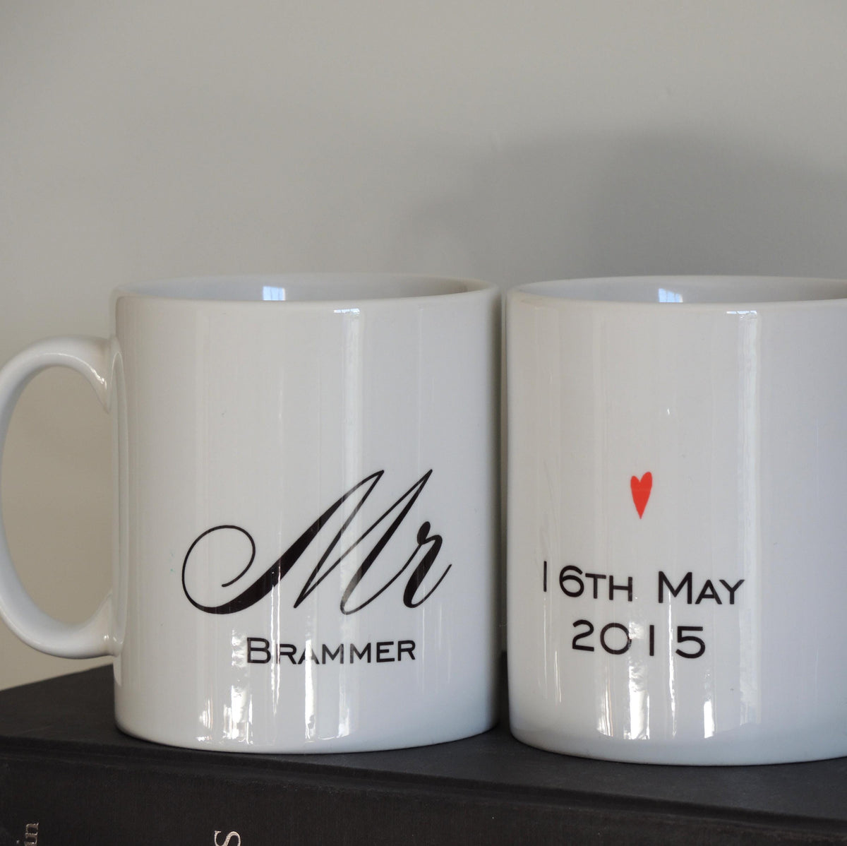 Personalised Mr And Mrs Wedding Mugs