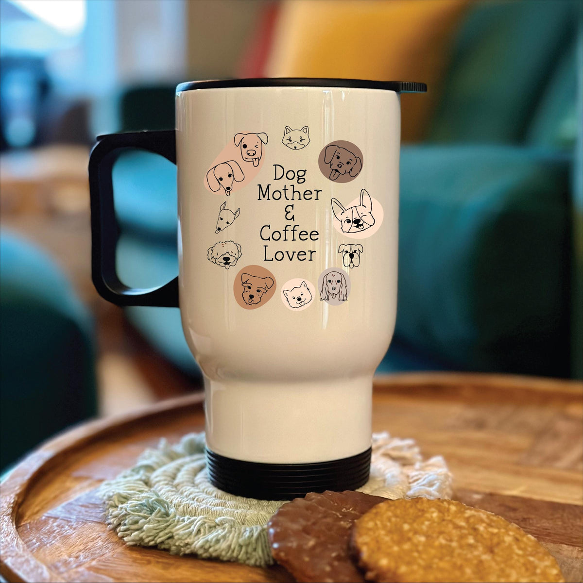 Personalised Dog Mother And Coffee Lover Travel Mug