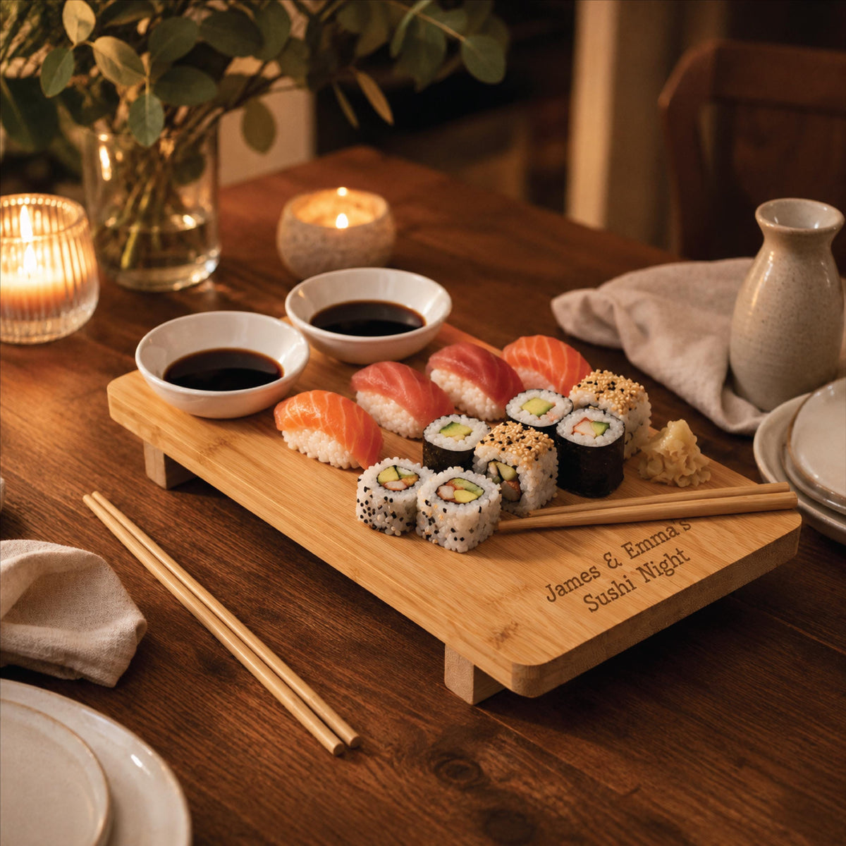 Personalised Sushi Serving Set For Two