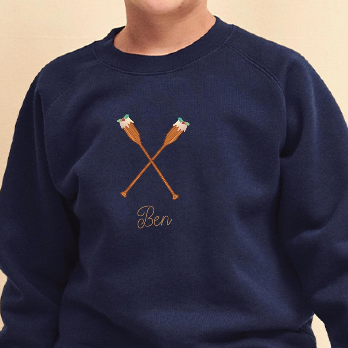Personalised Kids Rowing Christmas Jumper
