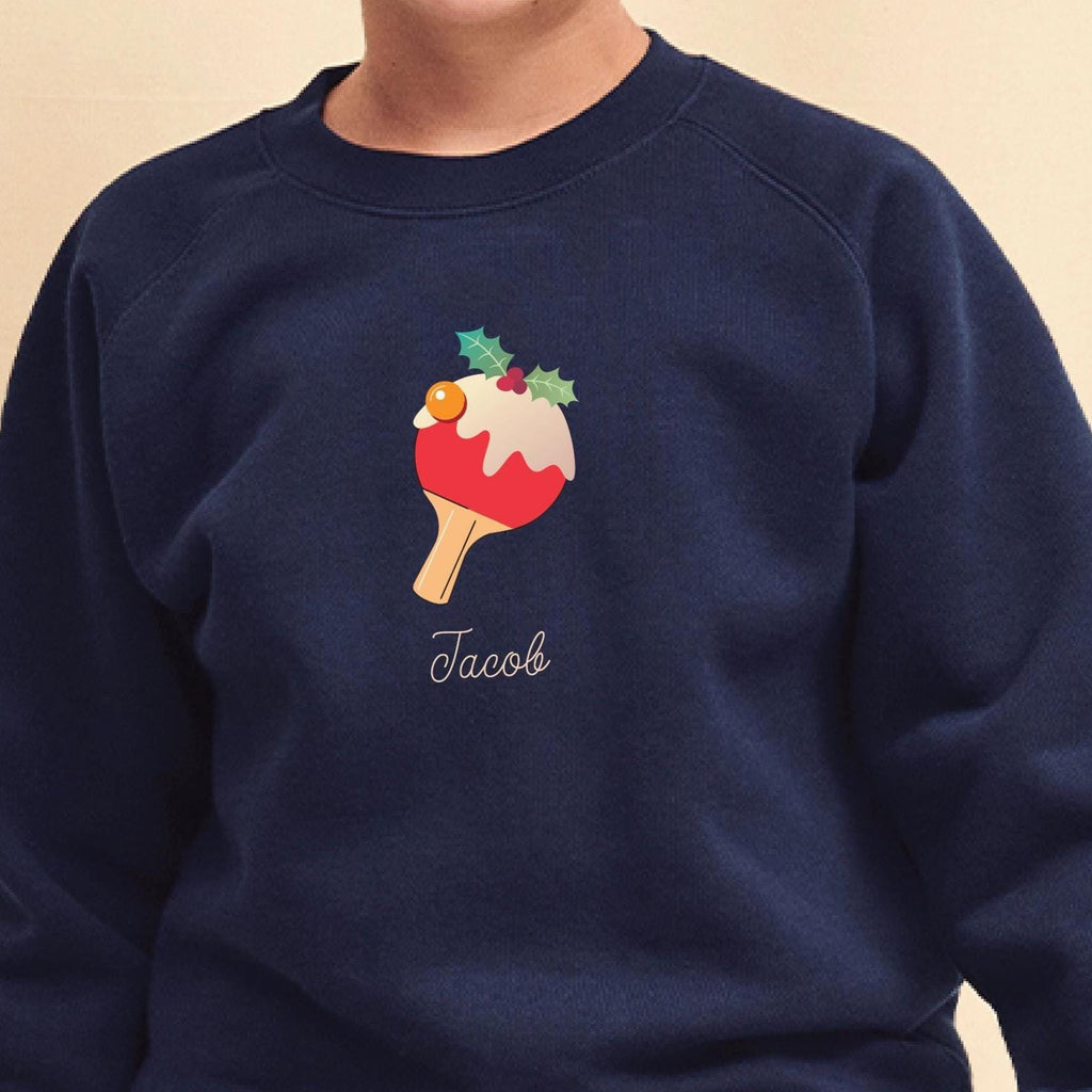 Personalises Table Tennis Kids Christmas Jumper