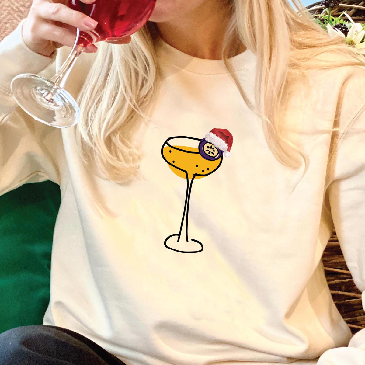 Santa Hat Pornstar Martini Christmas Jumper