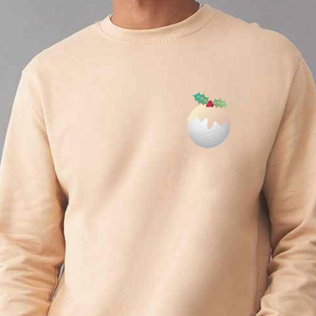 Personalised Golf Christmas Pudding Jumper