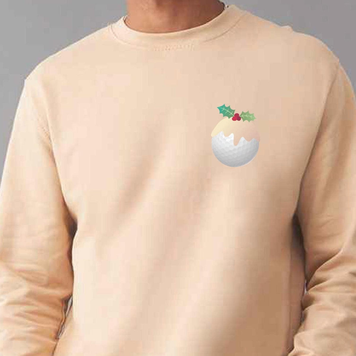 Personalised Golf Christmas Pudding Jumper