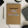 Personalised Miss Mrs Wedding Notebook