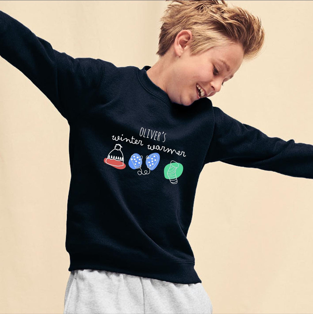 Personalised Kids Winter Warmer Jumper