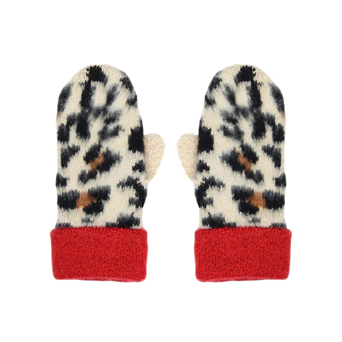 Women's Personalised Leopard Print Mittens