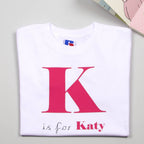 Children's Personalised Alphabet T Shirts