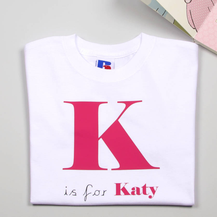 Children's Personalised Alphabet T Shirts