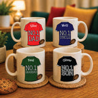 No.One Relative Personalised Rugby Shirt Mug