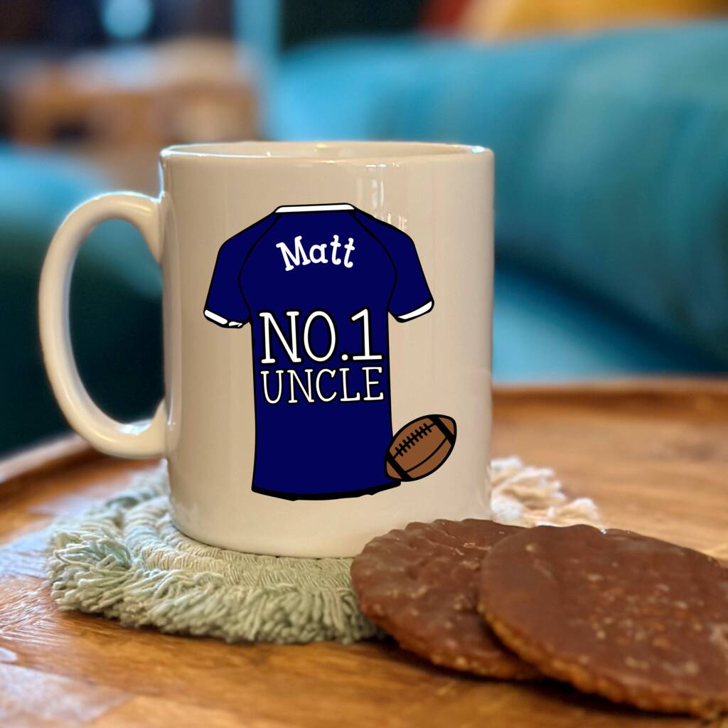 No.One Relative Personalised Rugby Shirt Mug