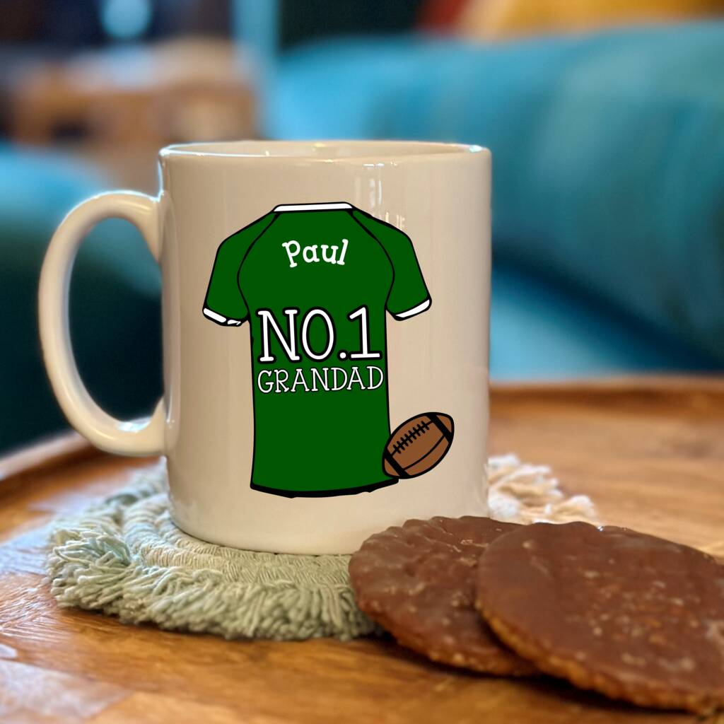 No.One Relative Personalised Rugby Shirt Mug