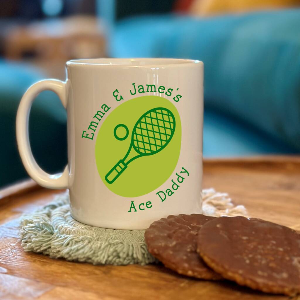 Personalised Ace Dad Tennis Mug
