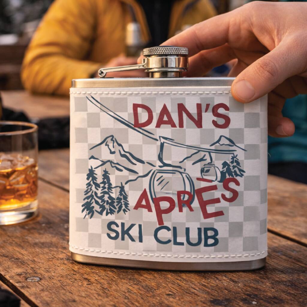 Personalised Apres Ski Club Hip Flask