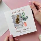 Personalised Best Cat Dad Father's Day Card