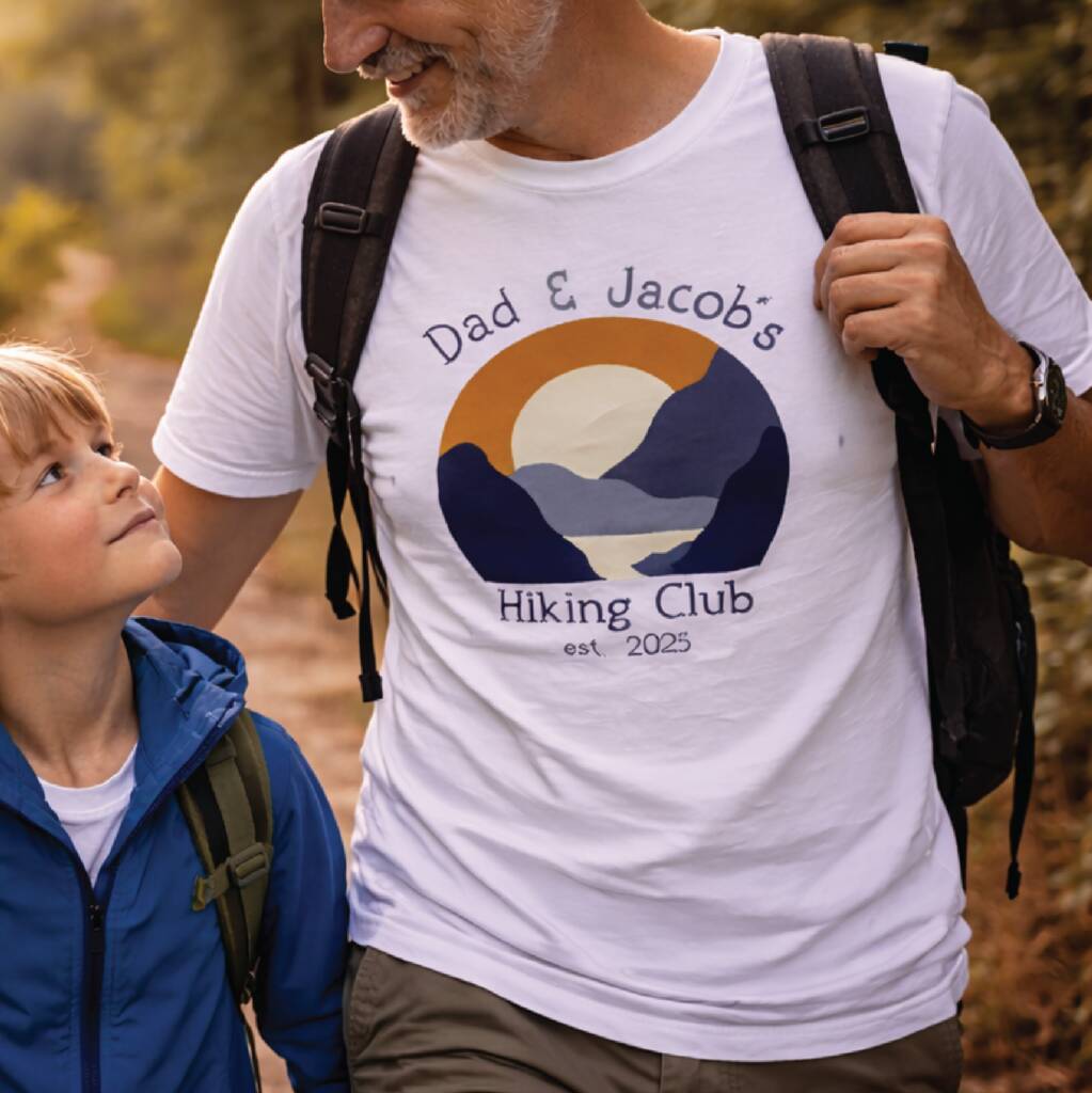 Personalised Dad's Hiking Club T Shirt