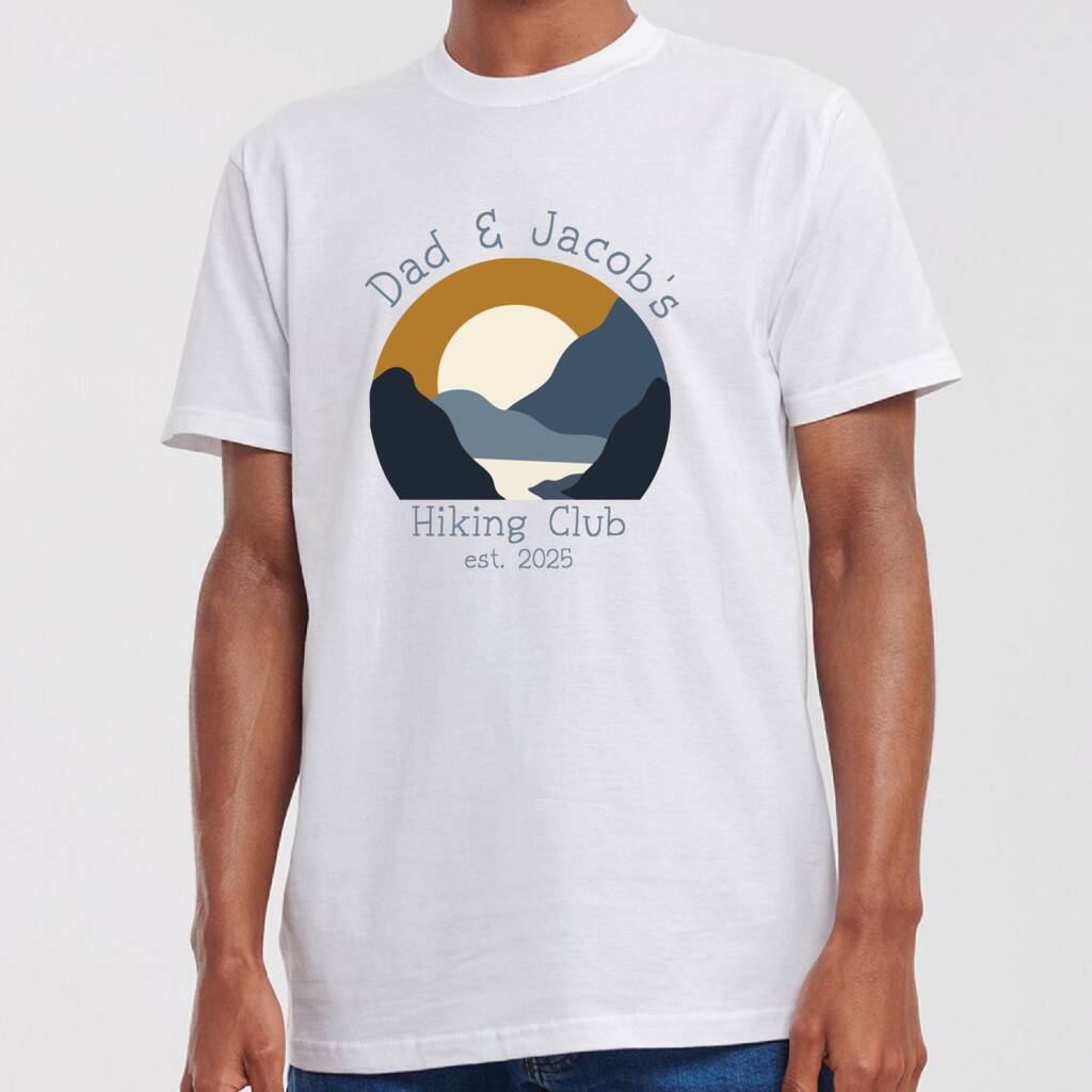 Personalised Dad's Hiking Club T Shirt
