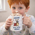 Personalised Easter Egg Hunt Hero Easter Mug
