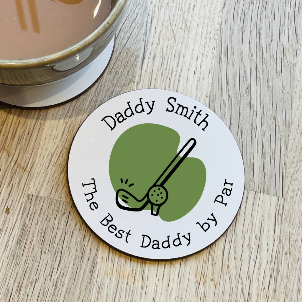 Personalised Golf Dad Coaster
