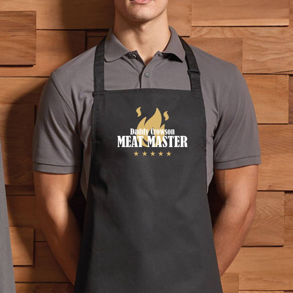 Personalised Meat Master BBQ Apron