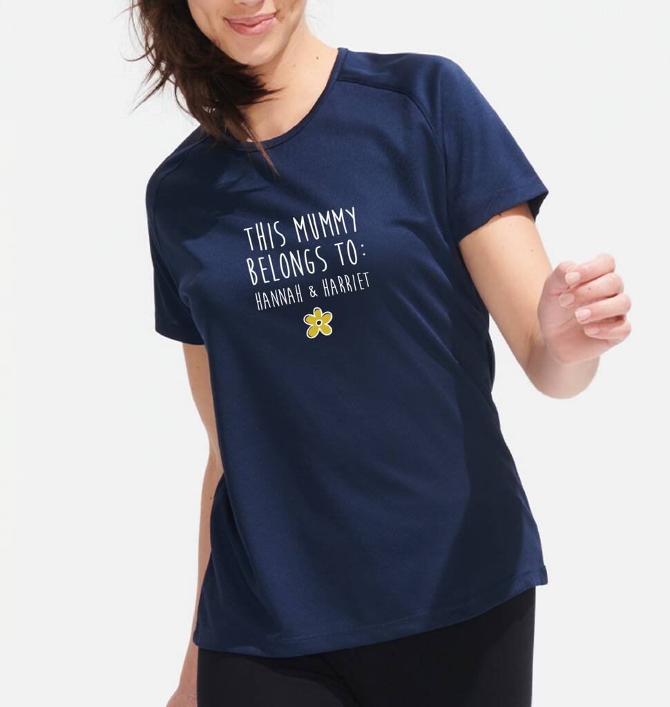 Personalised Mummy Belongs To Flower T Shirt