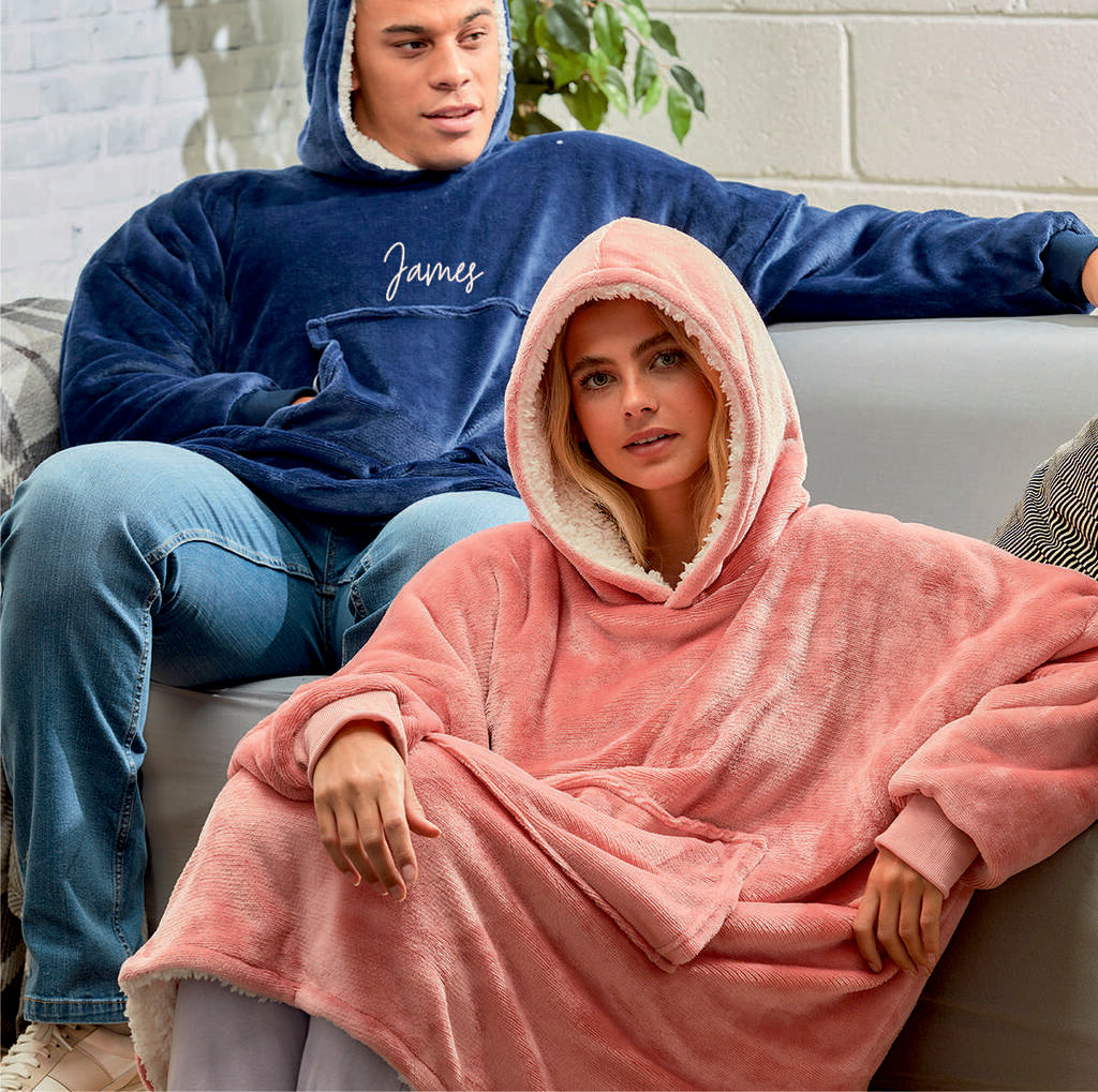 Personalised Name Wearable Blanket Hoodie