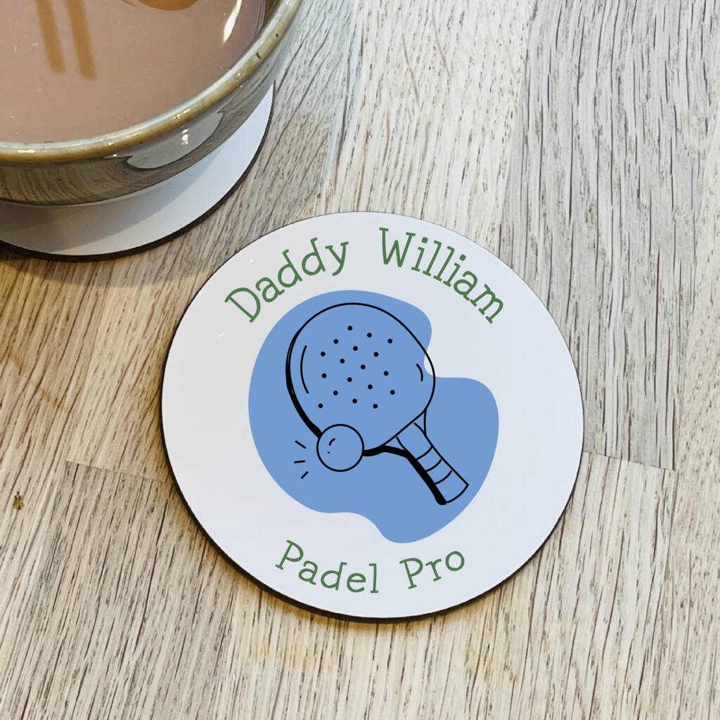 Personalised Padel Dad Coaster