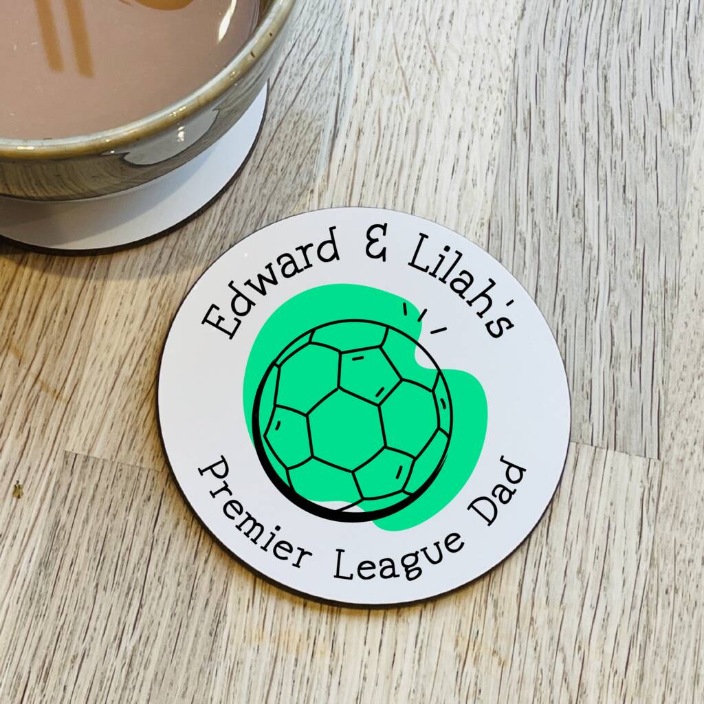 Personalised Premier Dad Football Coaster