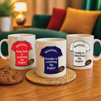 Personalised Shh Watching Rugby Team Shirt Mug