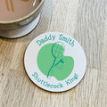 Personalised Shuttlecock Badminton Dad Coaster