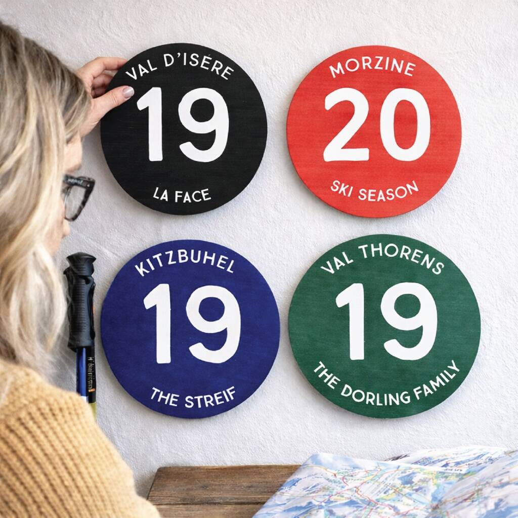 Personalised Ski Resort Piste Marker Sign