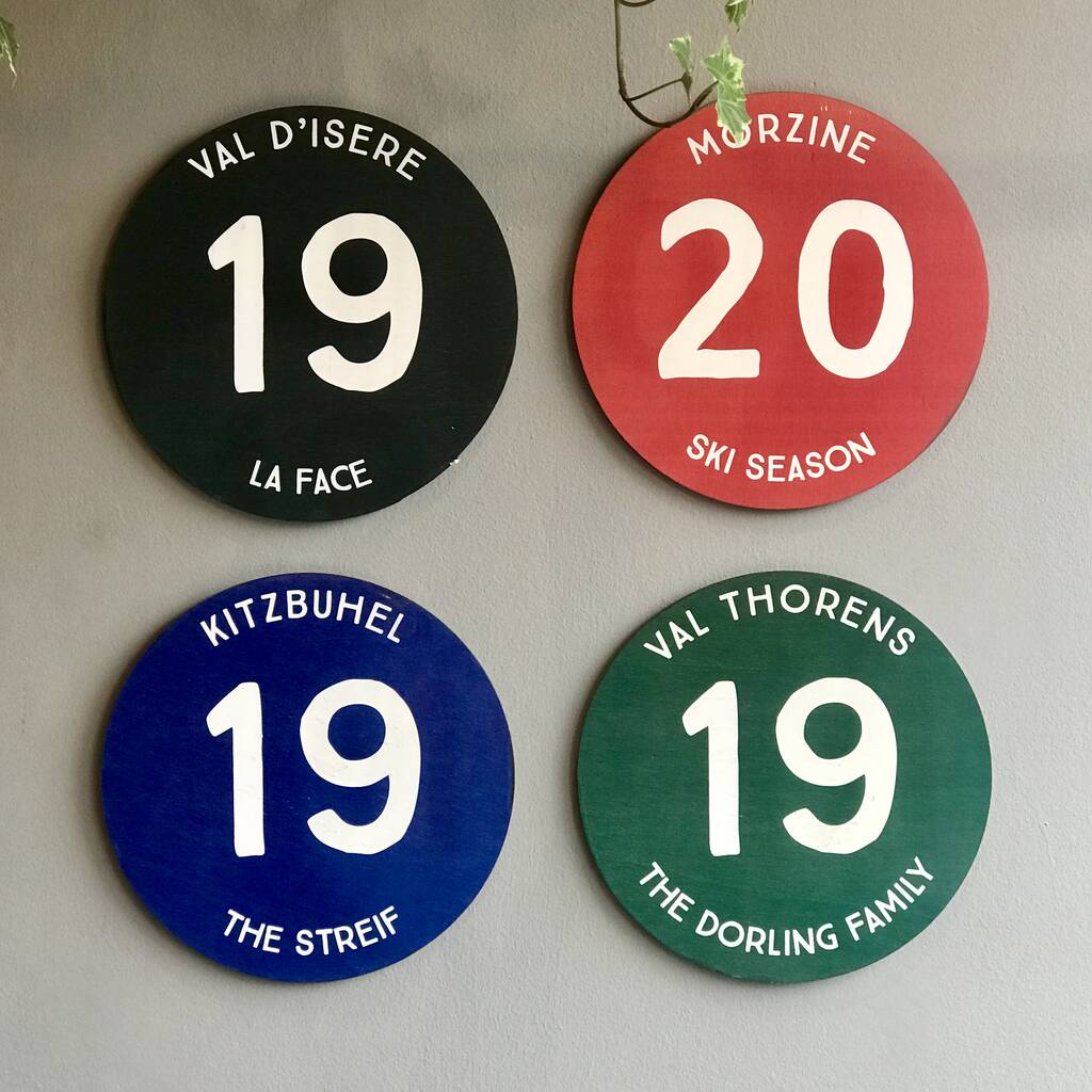 Personalised Ski Resort Piste Marker Sign