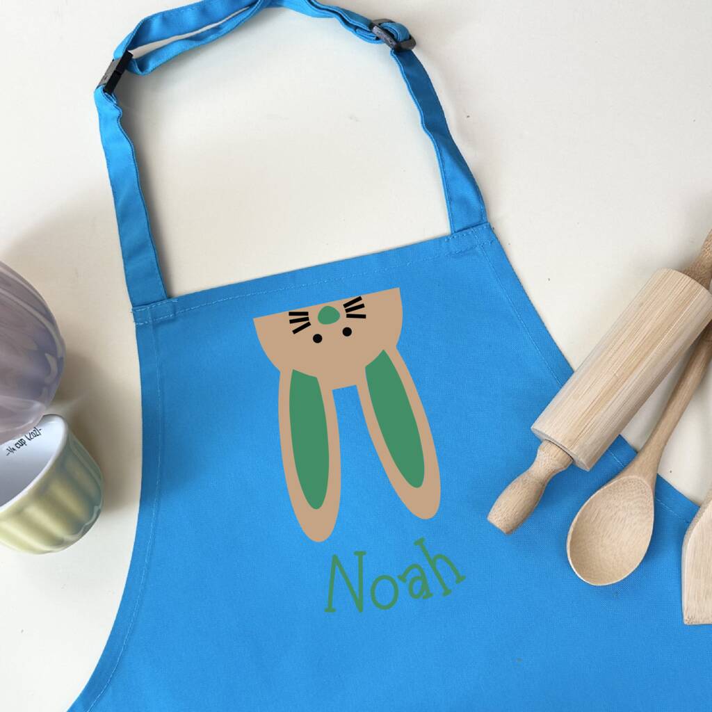 Personalised Upside Down Bunny Easter Apron For Kids