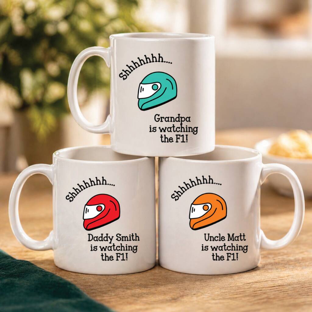 Personalised Watching Motor Racing Mug