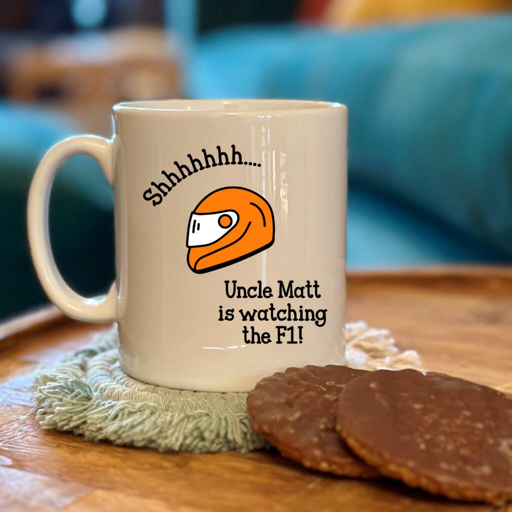 Personalised Watching Motor Racing Mug