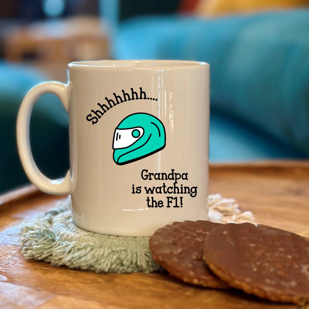 Personalised Watching Motor Racing Mug