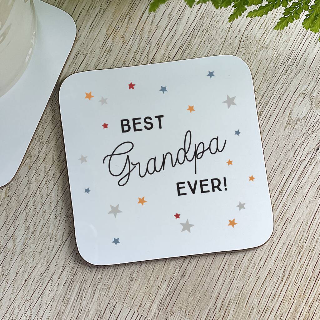 Scattered Star Best Grandpa Ever Coaster